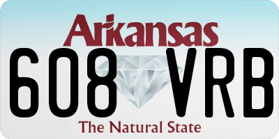 AR license plate 608VRB