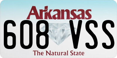 AR license plate 608VSS