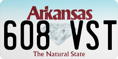 AR license plate 608VST