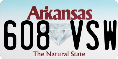 AR license plate 608VSW