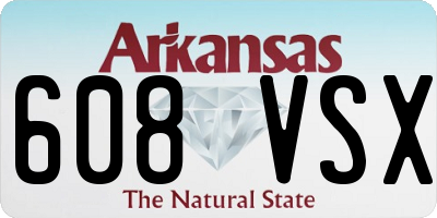 AR license plate 608VSX