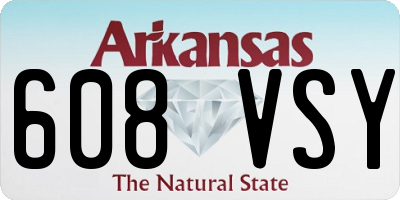 AR license plate 608VSY