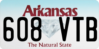AR license plate 608VTB