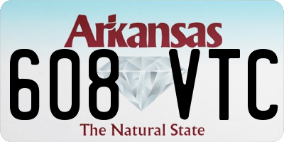 AR license plate 608VTC