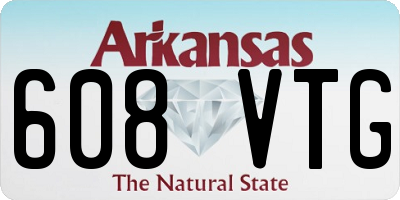 AR license plate 608VTG