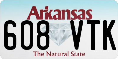 AR license plate 608VTK