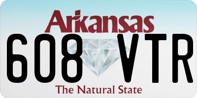 AR license plate 608VTR