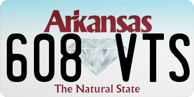 AR license plate 608VTS