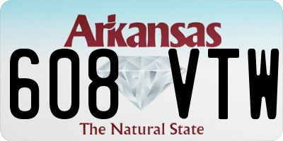 AR license plate 608VTW