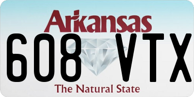 AR license plate 608VTX