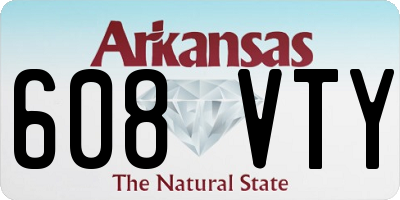 AR license plate 608VTY