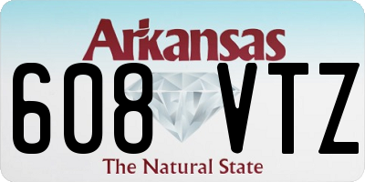 AR license plate 608VTZ