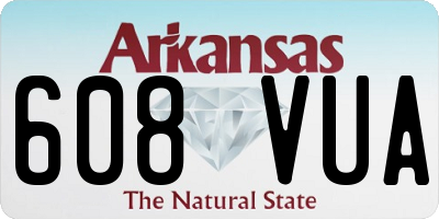 AR license plate 608VUA
