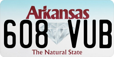 AR license plate 608VUB