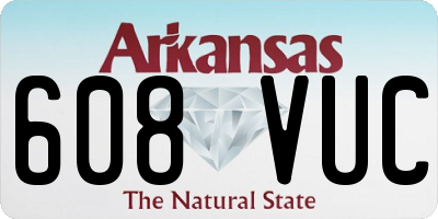 AR license plate 608VUC