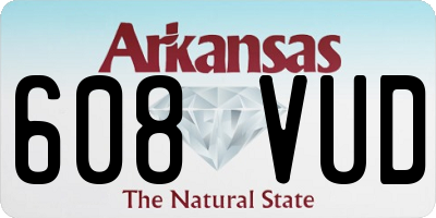 AR license plate 608VUD