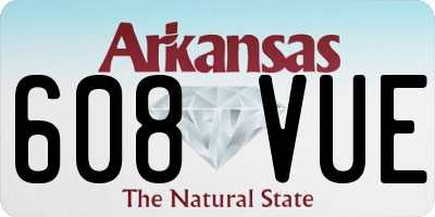 AR license plate 608VUE