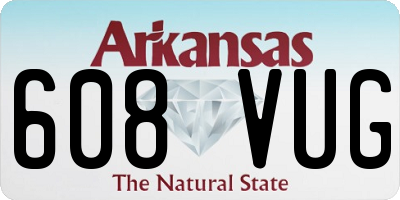 AR license plate 608VUG