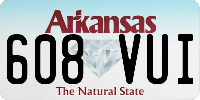AR license plate 608VUI