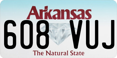 AR license plate 608VUJ