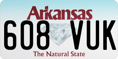 AR license plate 608VUK