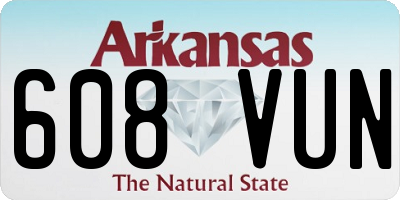 AR license plate 608VUN