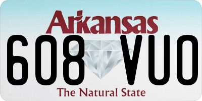 AR license plate 608VUO