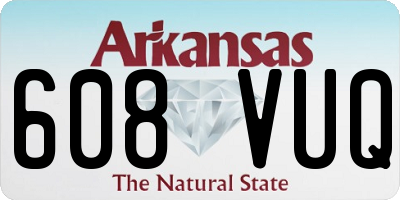 AR license plate 608VUQ
