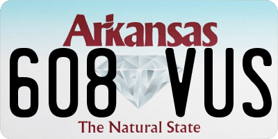 AR license plate 608VUS