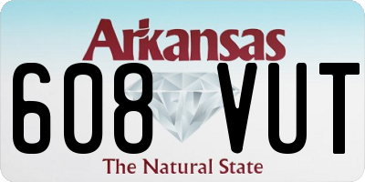 AR license plate 608VUT