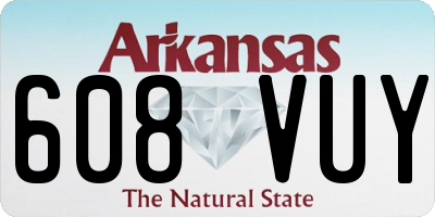 AR license plate 608VUY