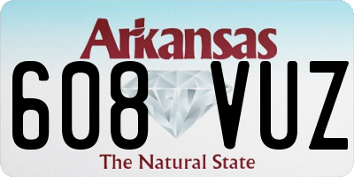AR license plate 608VUZ
