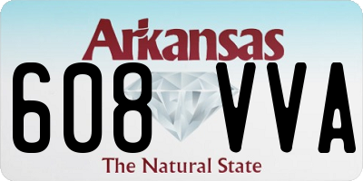 AR license plate 608VVA