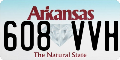 AR license plate 608VVH