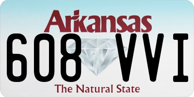 AR license plate 608VVI