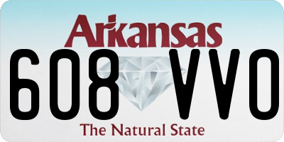 AR license plate 608VVO