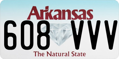 AR license plate 608VVV