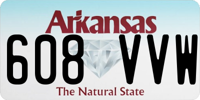 AR license plate 608VVW