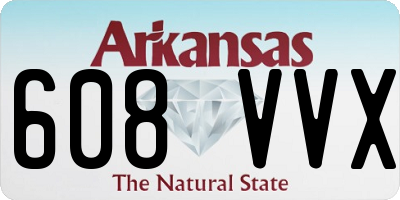 AR license plate 608VVX