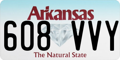 AR license plate 608VVY
