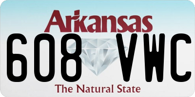 AR license plate 608VWC
