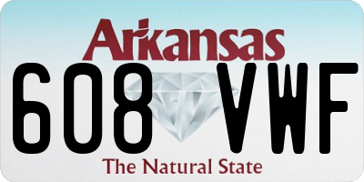 AR license plate 608VWF