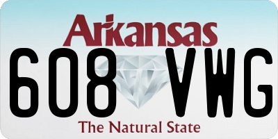 AR license plate 608VWG