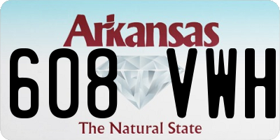 AR license plate 608VWH