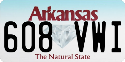 AR license plate 608VWI