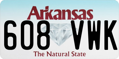 AR license plate 608VWK