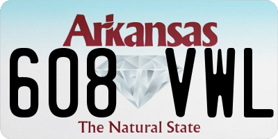 AR license plate 608VWL