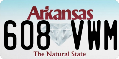AR license plate 608VWM