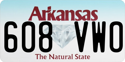 AR license plate 608VWO