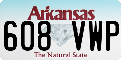 AR license plate 608VWP